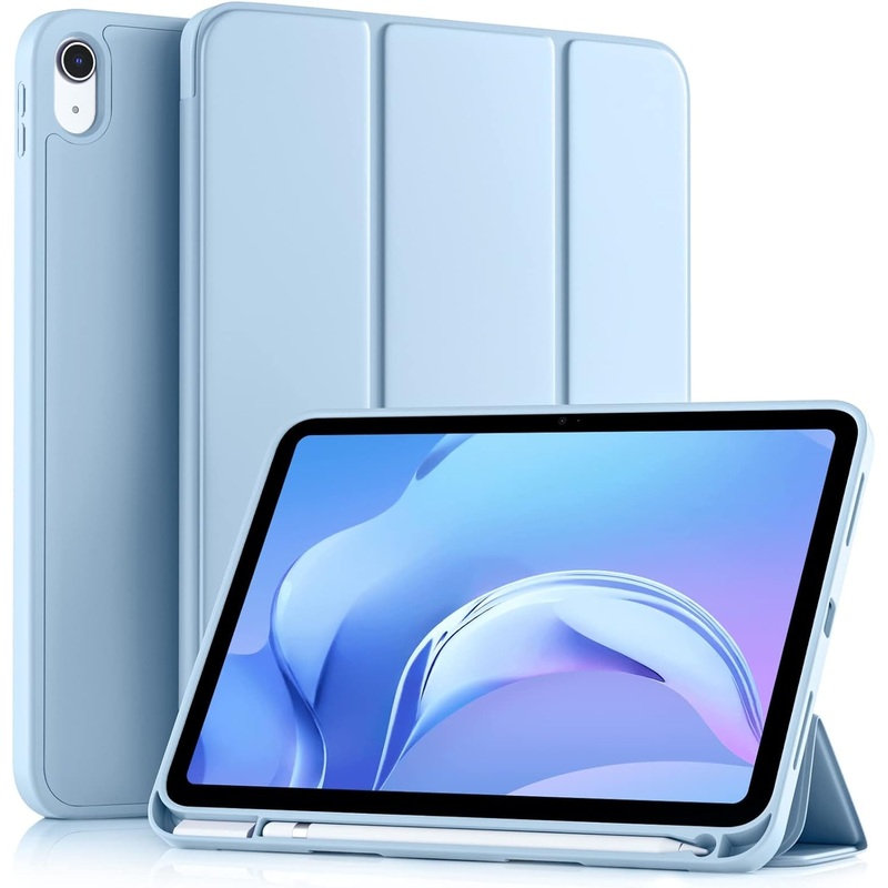 11 Inch Trifold Stand Tablet Cases with Pencil Holder & Auto Wake/Sleep for 11th/10th iPad