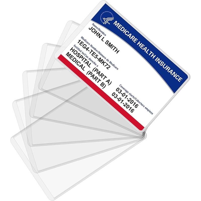 12 Mil Clear Waterproof Business Card Protector Sleeve, 6 Pack