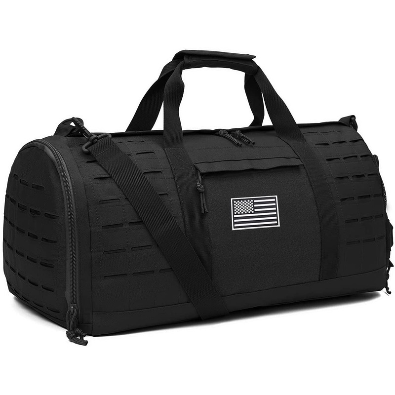 40L Military Tactical Duffle Bag Sport Gym Tote Travel Training Workout With Shoe Compartment