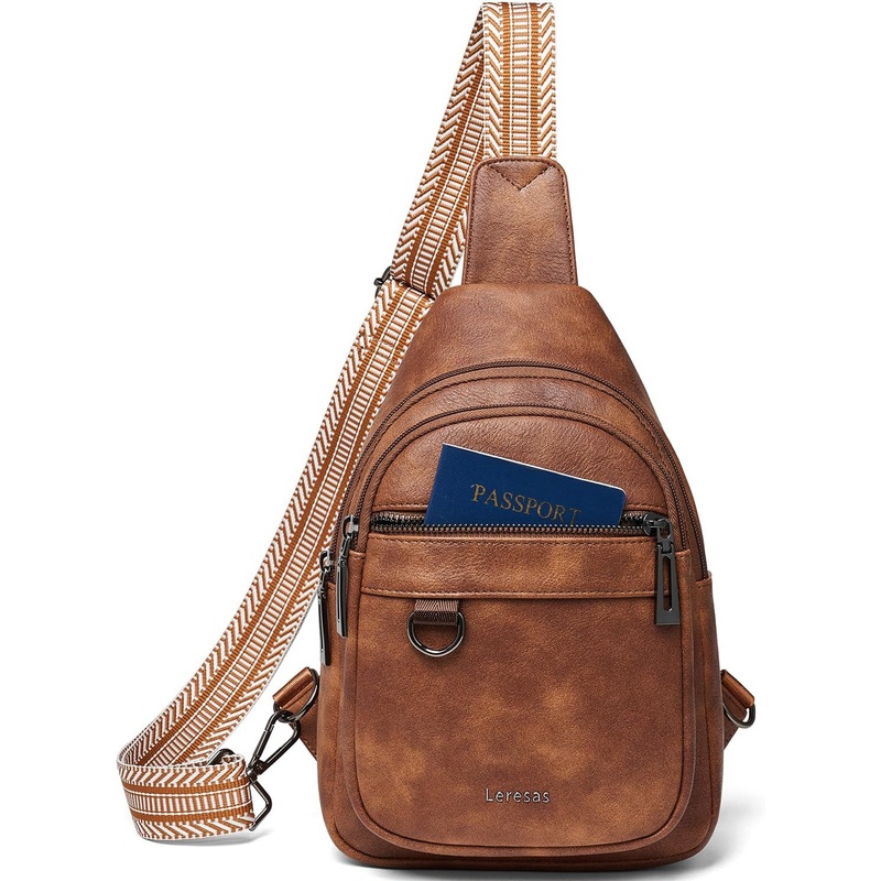 7L Sling Bag Vegan Leather Crossbody Bags Fanny Pack Travel Backpack