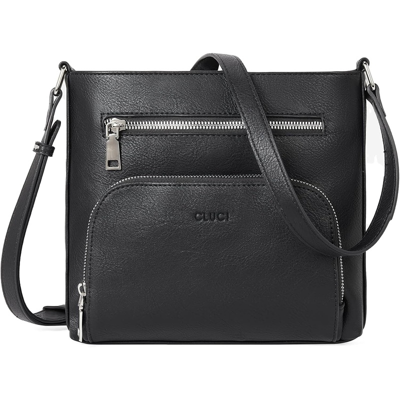 CLUCI Crossbody Purse for Women Multi Pockets Bag Vegan Leather Small Shoulder Handbags Summer Travel Designer Vintage Ladies