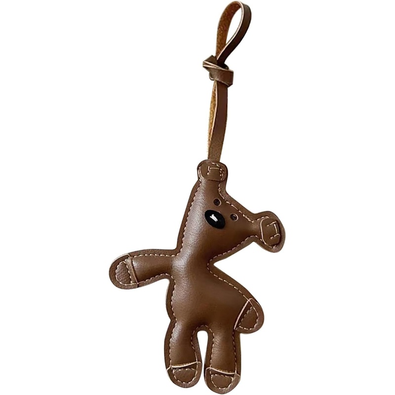 Cute PU Teddy Bears Charm for Key, Handbags, Bag & Car, Brown