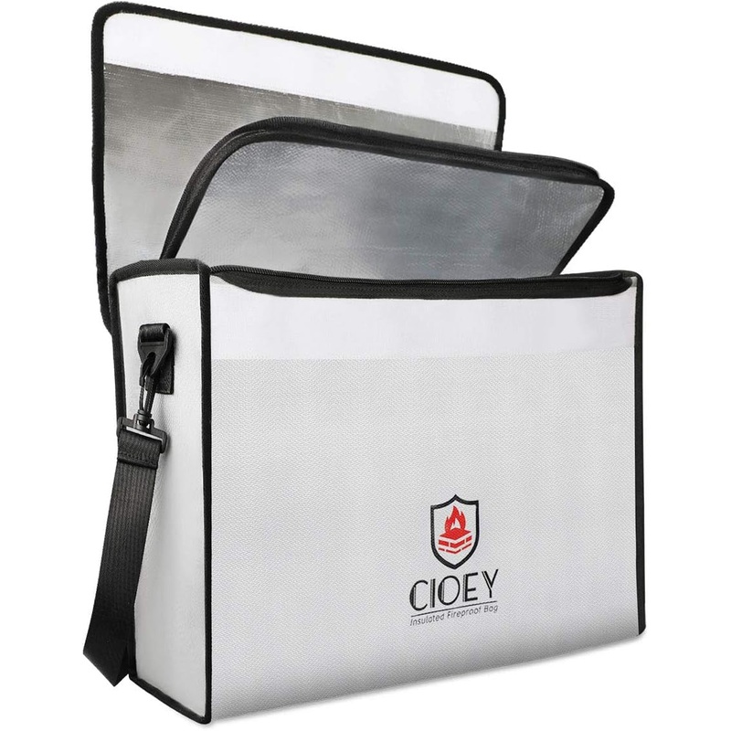 Fireproof Document Bag - Fireproof Box [Thermal Insulated] Fireproof Safety Boxes for Home Large Fireproof Bag Lockable Zipper Fireproof Safe Box Home Safes Fireproof Waterproof Fireproof Money Bag