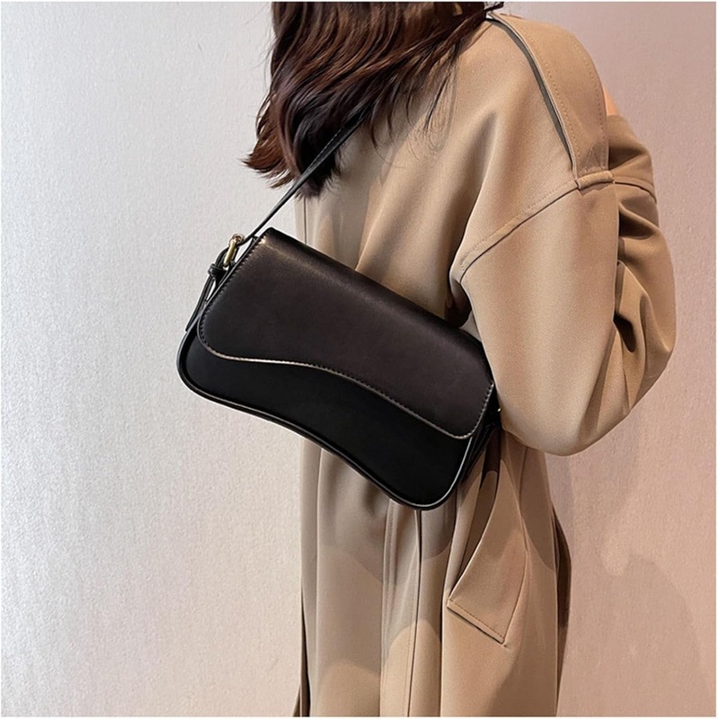 Shoulder Bag for Women Vegan Leather Saddle Bag with 2 Strap