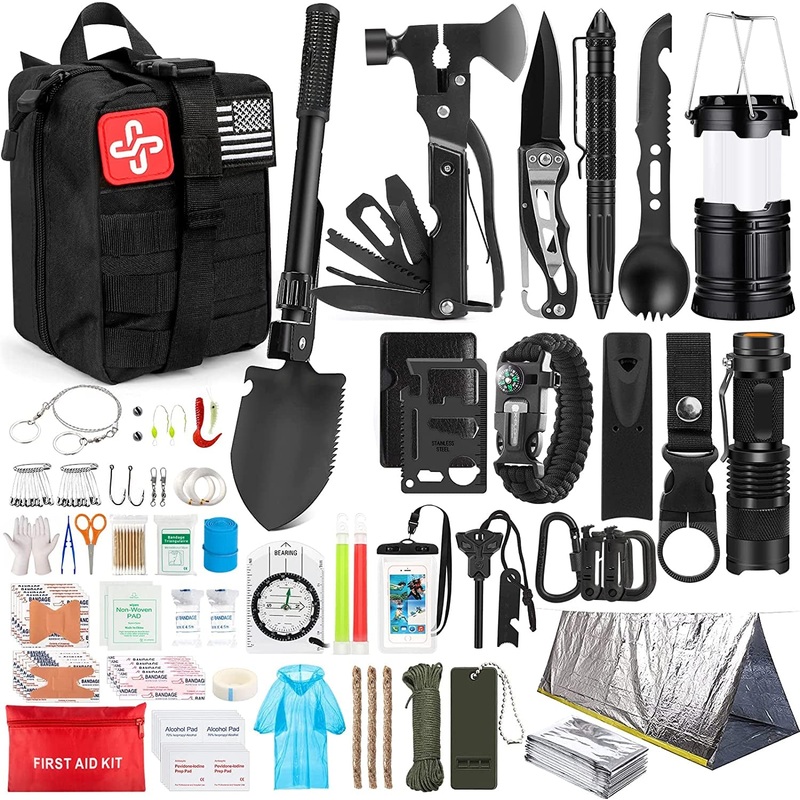Survival Emergency Go Bag Set for Earthquake & Outdoor Adventure 250Pcs