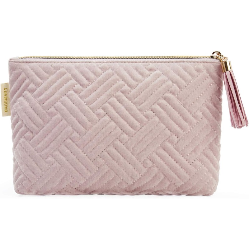 Travel Makeup Bags for Women with Zipper, Waterproof Toiletry Organizer, Pink