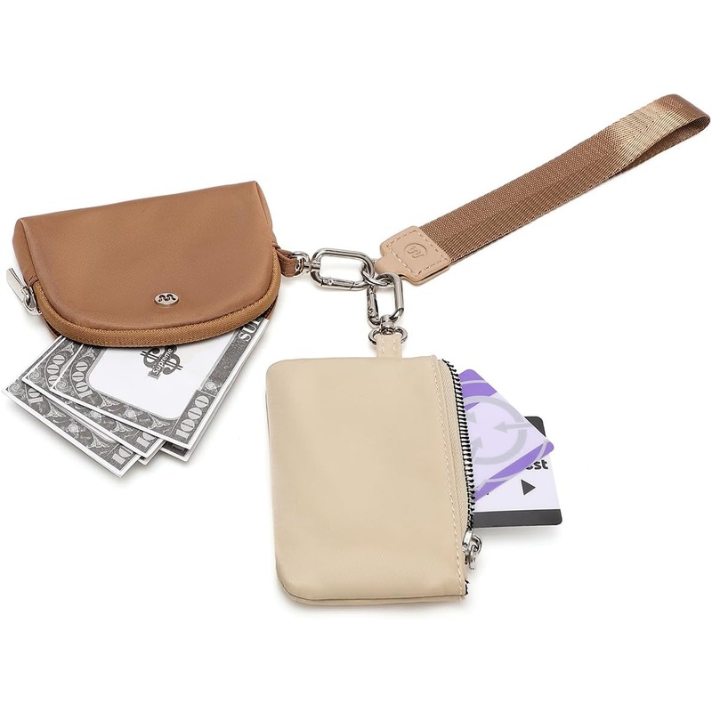 Zip Around Wristlet Wallet Portable Keychain Purse