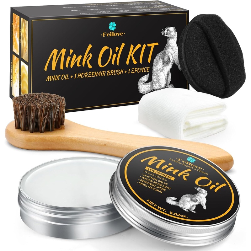 4-in-1 Mink Oil Leather Conditioner Cleaner 3.5 oz