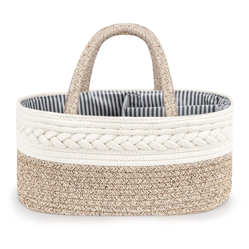 Cotton Rope Diaper Caddy Storage Basket for Baby
