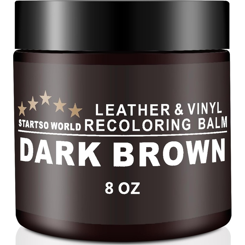 Dark Brown Leather Furniture Repair Balm, Color Restorer for Couches