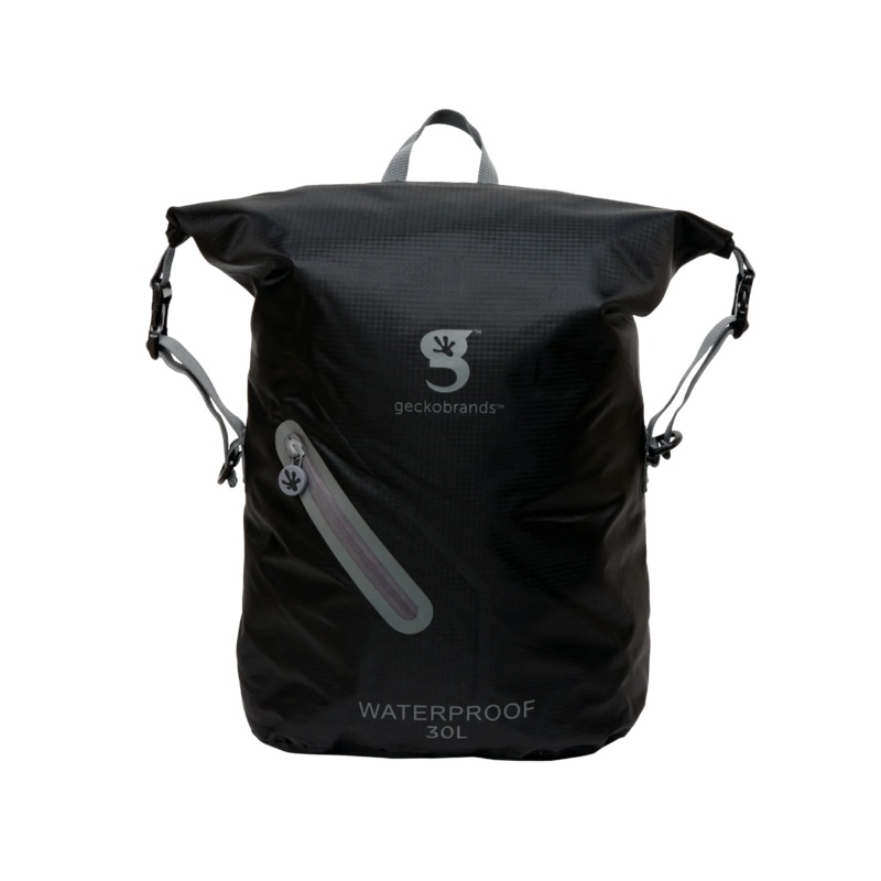 Geckobrands Waterproof Light Backpack - Black/Grey