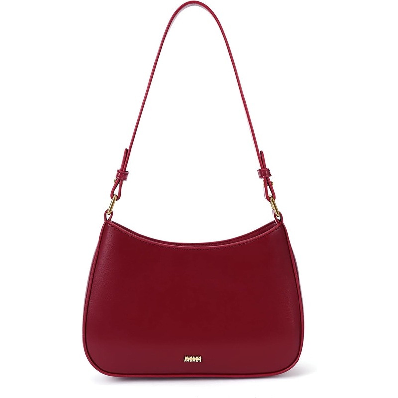 Leather Shoulder Bags for Women Red Maroon Hobo Crossbody Bags Retro Fall Purse
