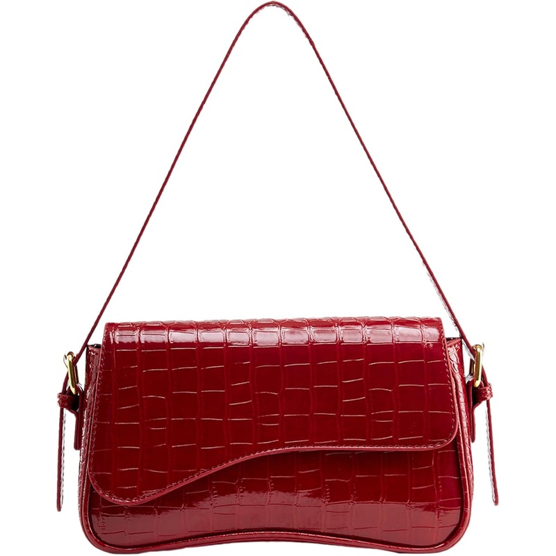 Shoulder Tote Bag for Women with Zipper Closure, Clutch Purse Crossbody Bag