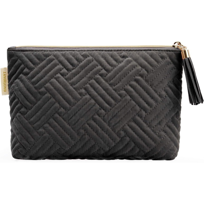 Small Travel Makeup Bags for Women, Waterproof Toiletry Organizer Bag, Black-1pcs