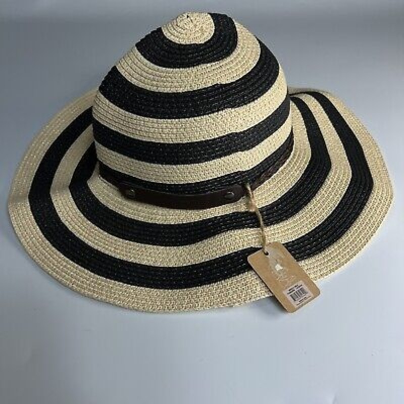 Sunlily Roll-N- Go Sun Hat - Black/Tan
