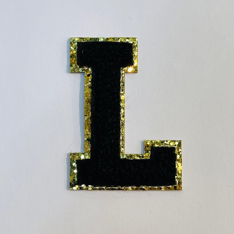 Varsity Letter Patch L - Black