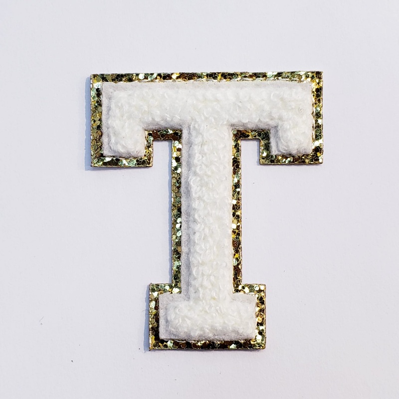 Varsity Letter Patch T  - White