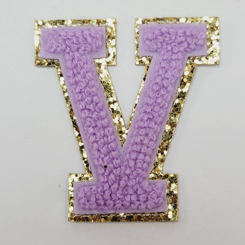 Varsity Letter Patch V - Lavender