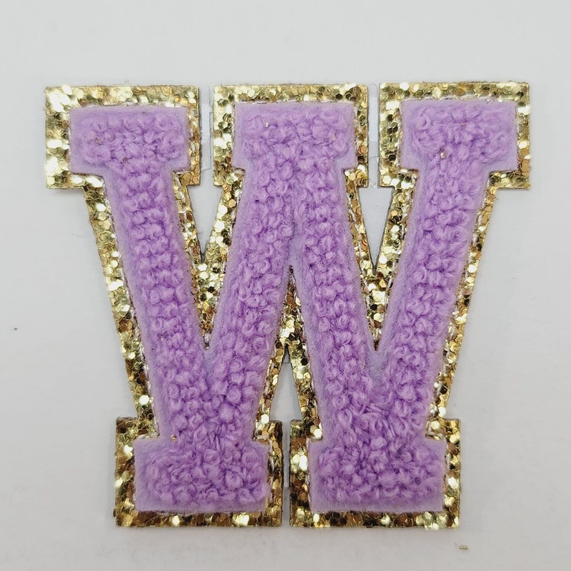 Varsity Letter Patch W - Lavender