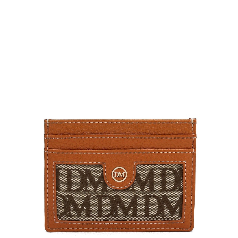 5 Slots Leather Card Case - Orange