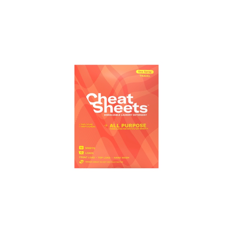 Cheat Sheets Eco-Friendly Laundry Detergent Sheets- All Purpose Travel