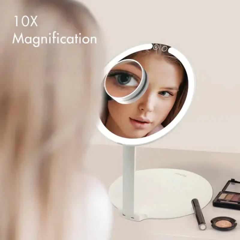 Fancii Tara Universal 10x Magnifying Mirror - White