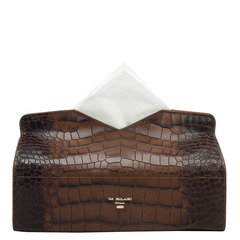 Croco Leather Napkin Case - Date