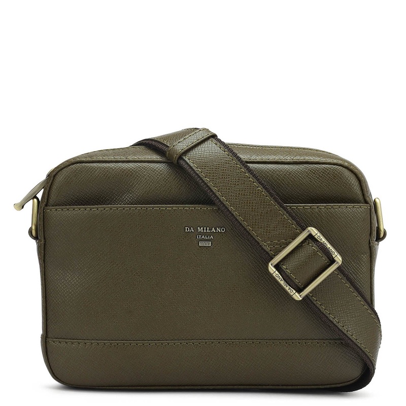 Franzy Leather Men Sling - Military Green