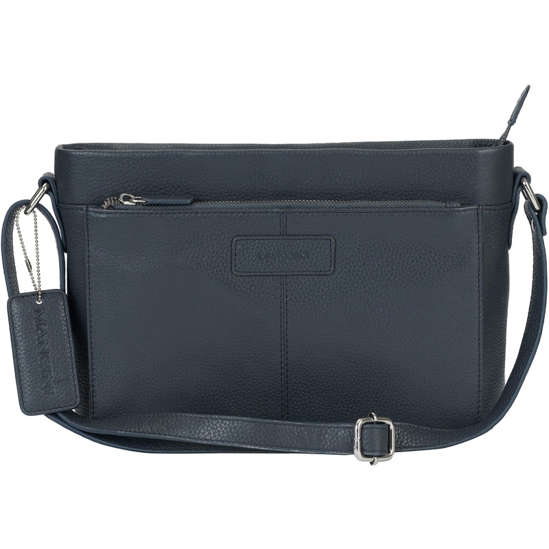 Mancini Pebbled Loretta Crossbody Handbag with Organizer