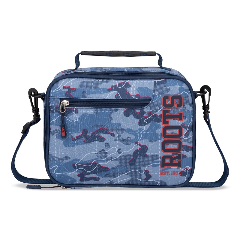 Roots Cooler Bag - Grey/Navy Print