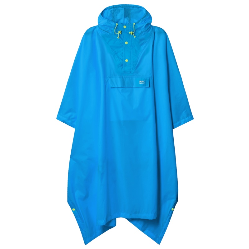 Mac In A Sac Packable Waterproof Unisex Poncho - Neon Blue