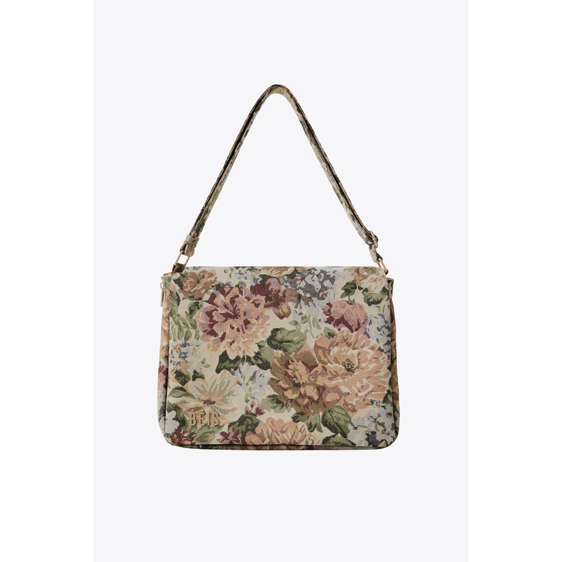 The Expandable Messenger Tote in Vintage Floral
