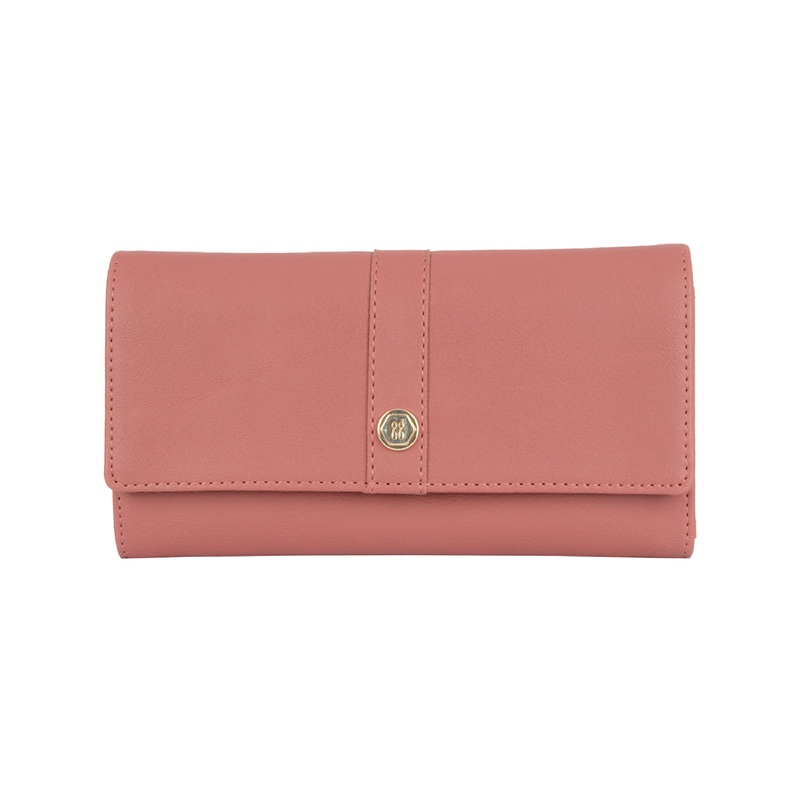 Market Rose Wood Large Three Fold Wallet