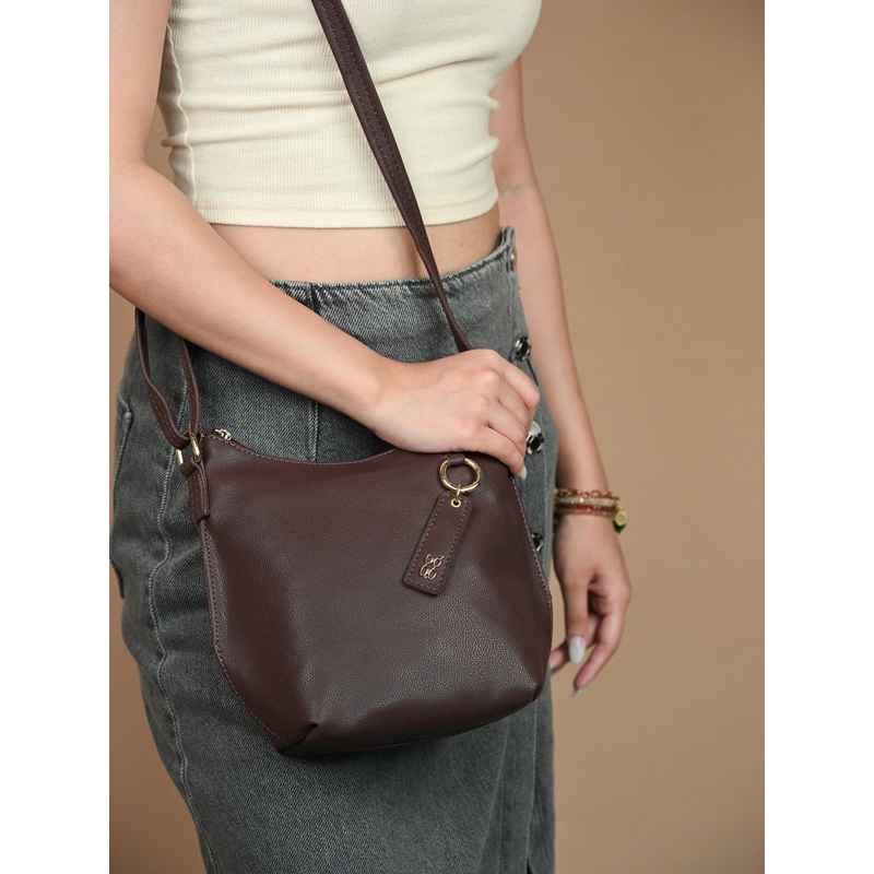 Menox 3T5 Brown Small Hobo Bags