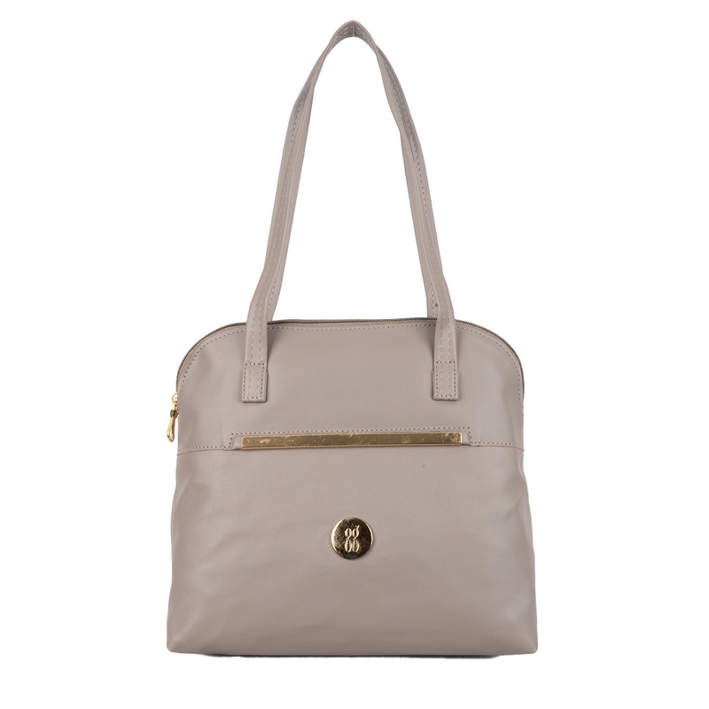 Rakuyo Beige Medium Bowling Bags-1