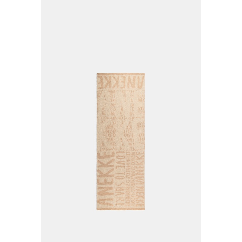 Beige logomania scarf.