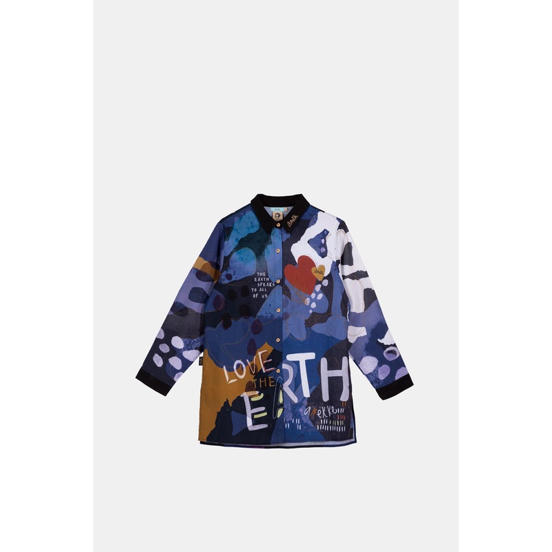 Earth print shirt
