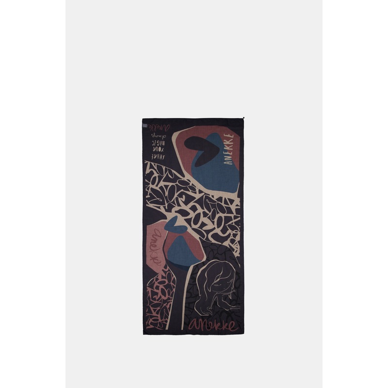 Heartbeat black scarf