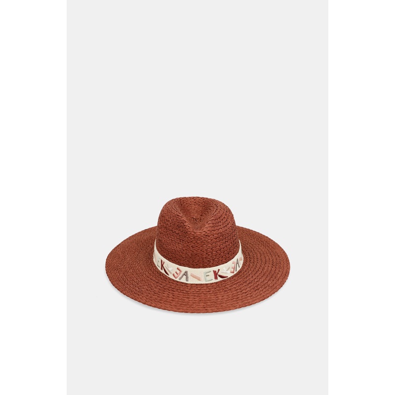Terracotta raffia hat