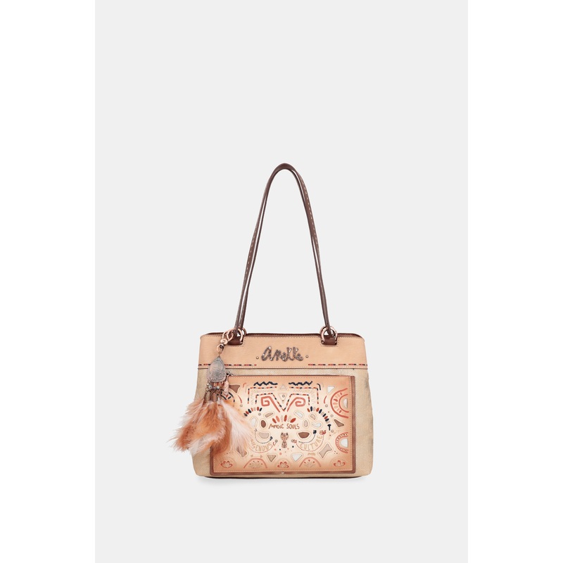 Tribe tote bag with 3 compartments