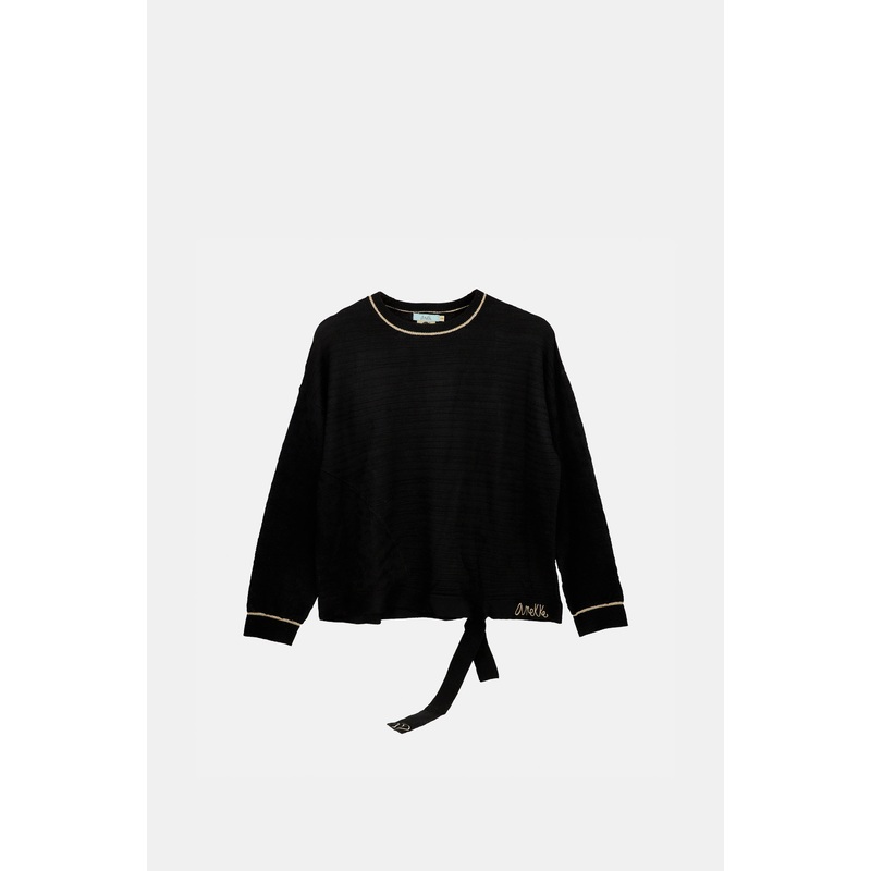 Black Shen Crew Neck Sweater