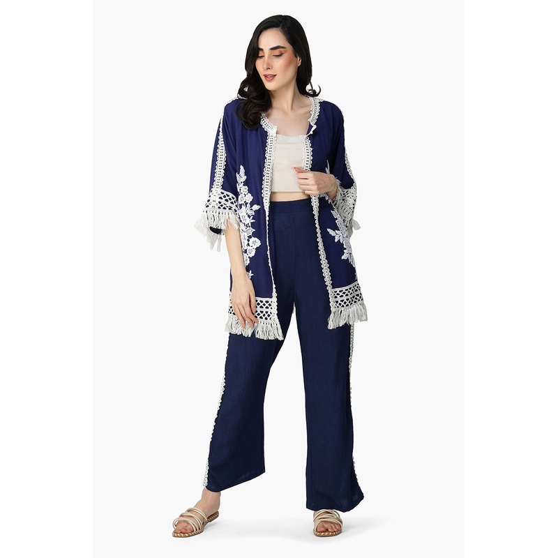 Blue Catherine Lace Pants