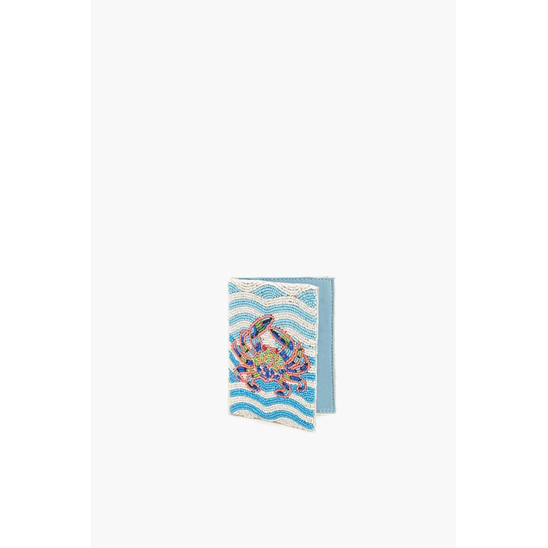 Crabby Waves Beaded Passport Cover