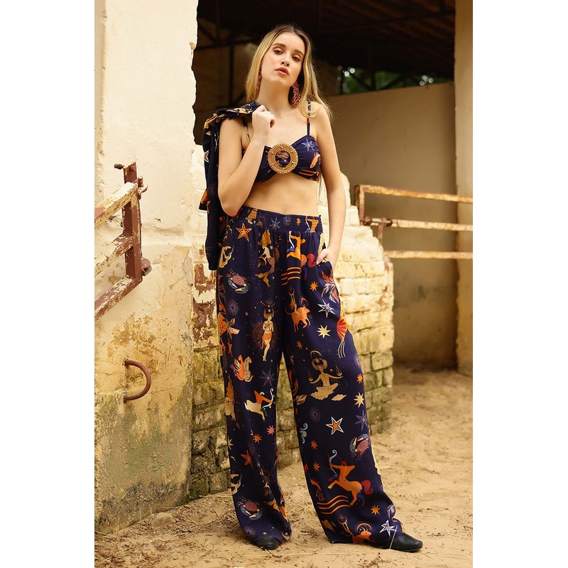 Dark Night Celestial Printed Pants