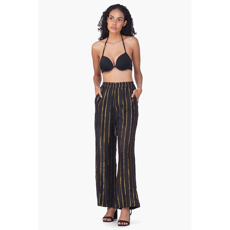 Gold Charm Black Pants