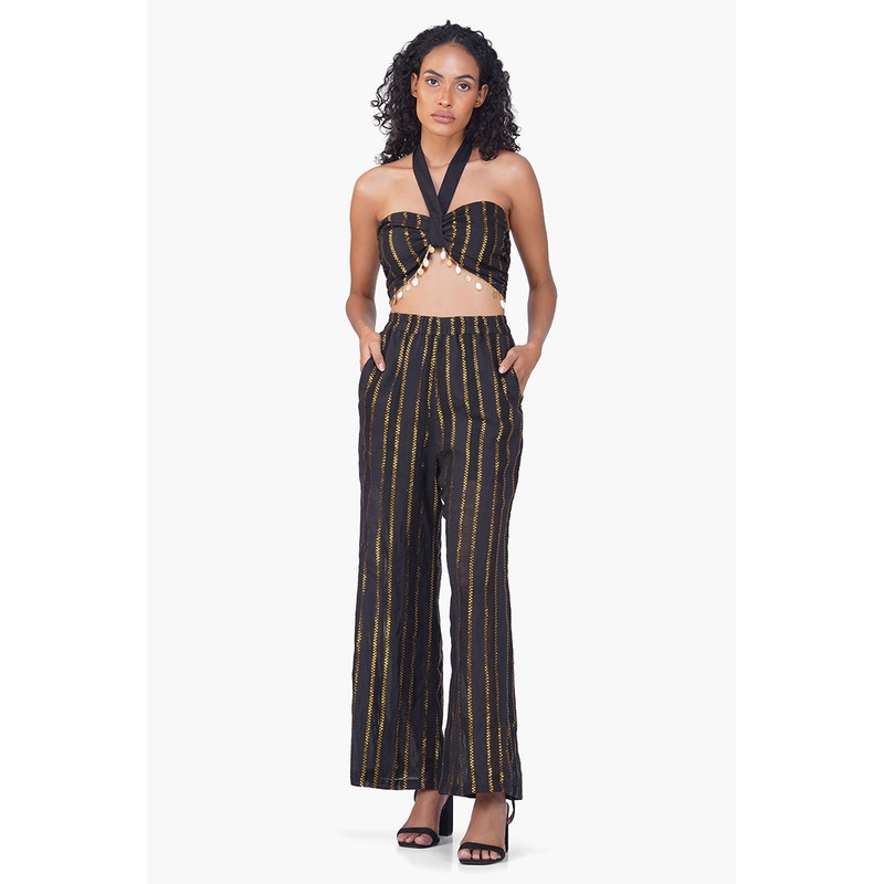 Gold Charm Seashell Croptop