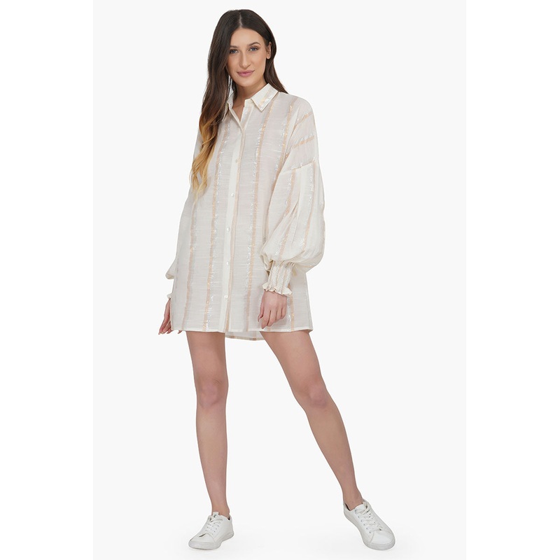Gold Lurex Stripe Shirt