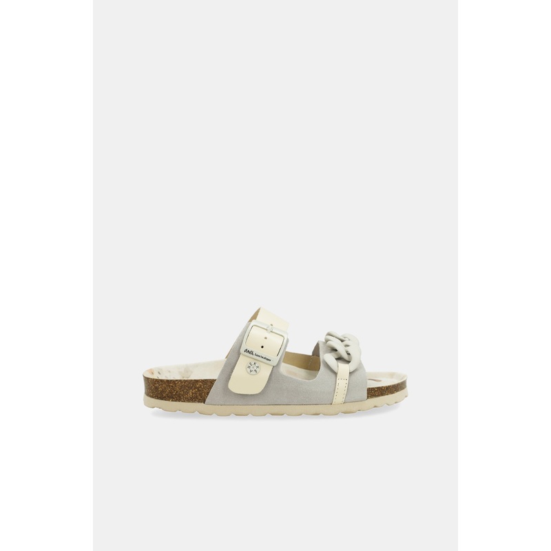 Grey chain-link bio sandals