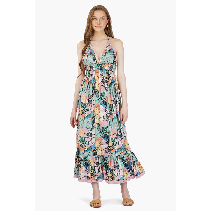 Palmrio Halter Dress