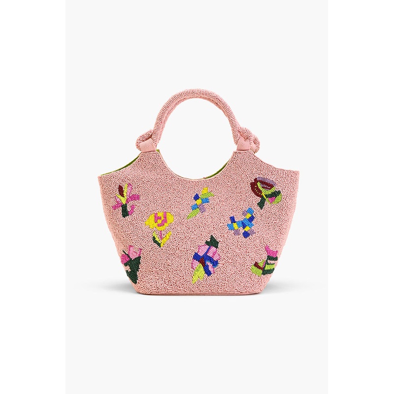 Sweet Pink Floral Handheld Bag